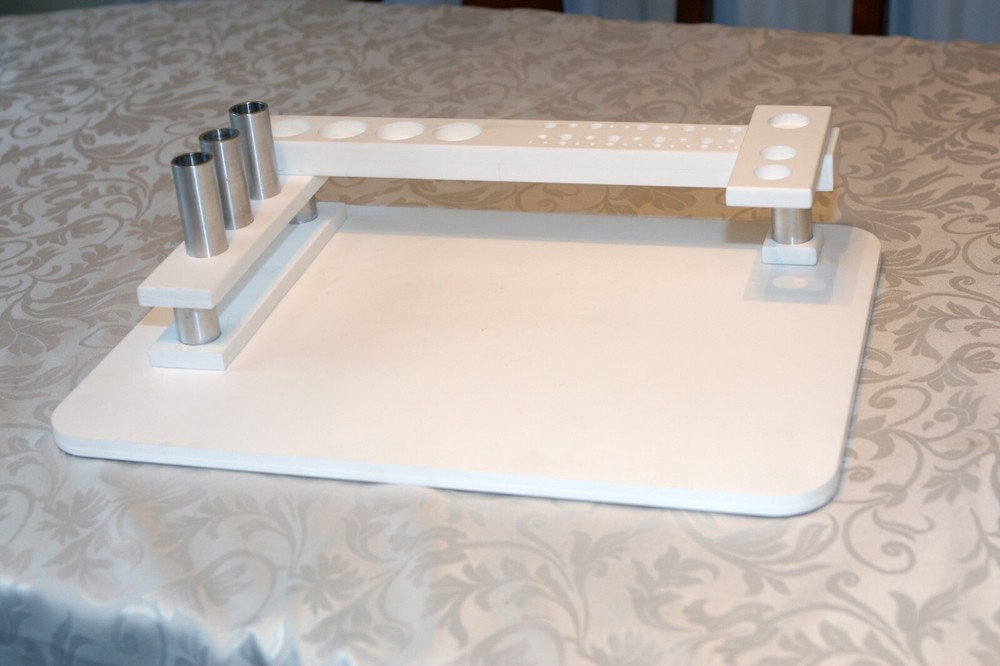RIGHT HAND FLY TYING STATION - CUSTOM DESIGNED 4 NOR-VISE USERS - SOLID SURFACE