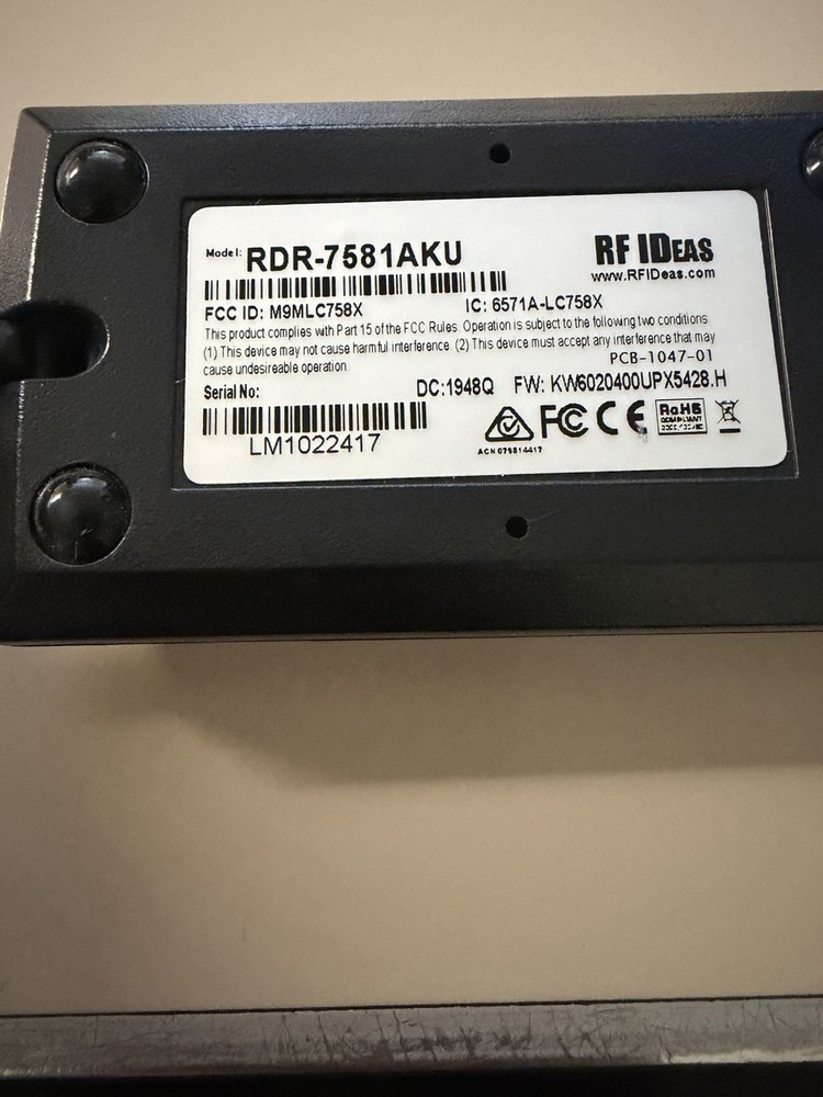 RF IDeas pcProx CSN USB Reader RDR-7581AKU
