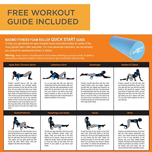 Foam Roller - High Density Exercise Roller for Trigger Point 15cm x 45cm Green