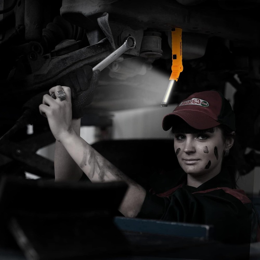 Durable Rechargeable Work Lights with Magnetic Base - 5 Modes for All Needs