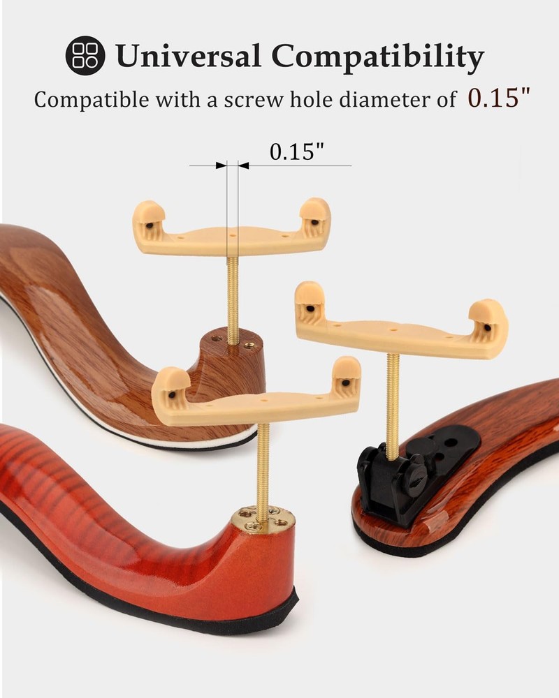 Universal Extra Long Fork for Violin Shoulder Rest 4/4 3/4 Full Size, for Vio...