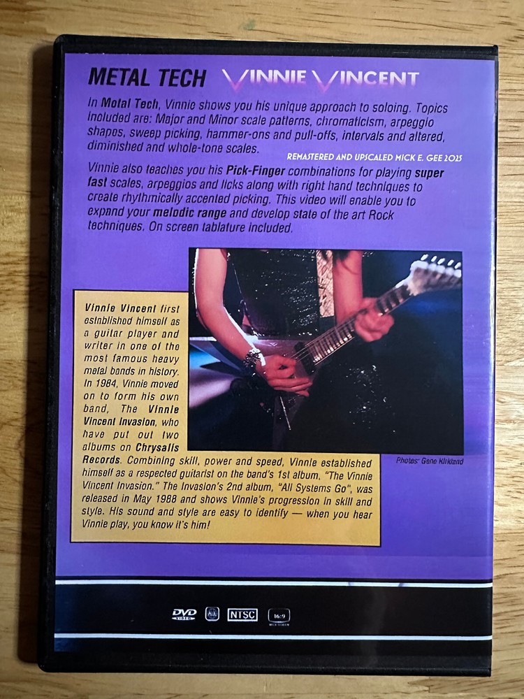 Vinnie Vincent Invasion - Metal Tech - Style Speed & Phrasing 1988 DVD KISS