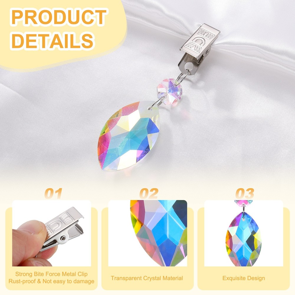 4Pcs Tablecloth Weights, Eye Shape Curtain Weight, AB Color