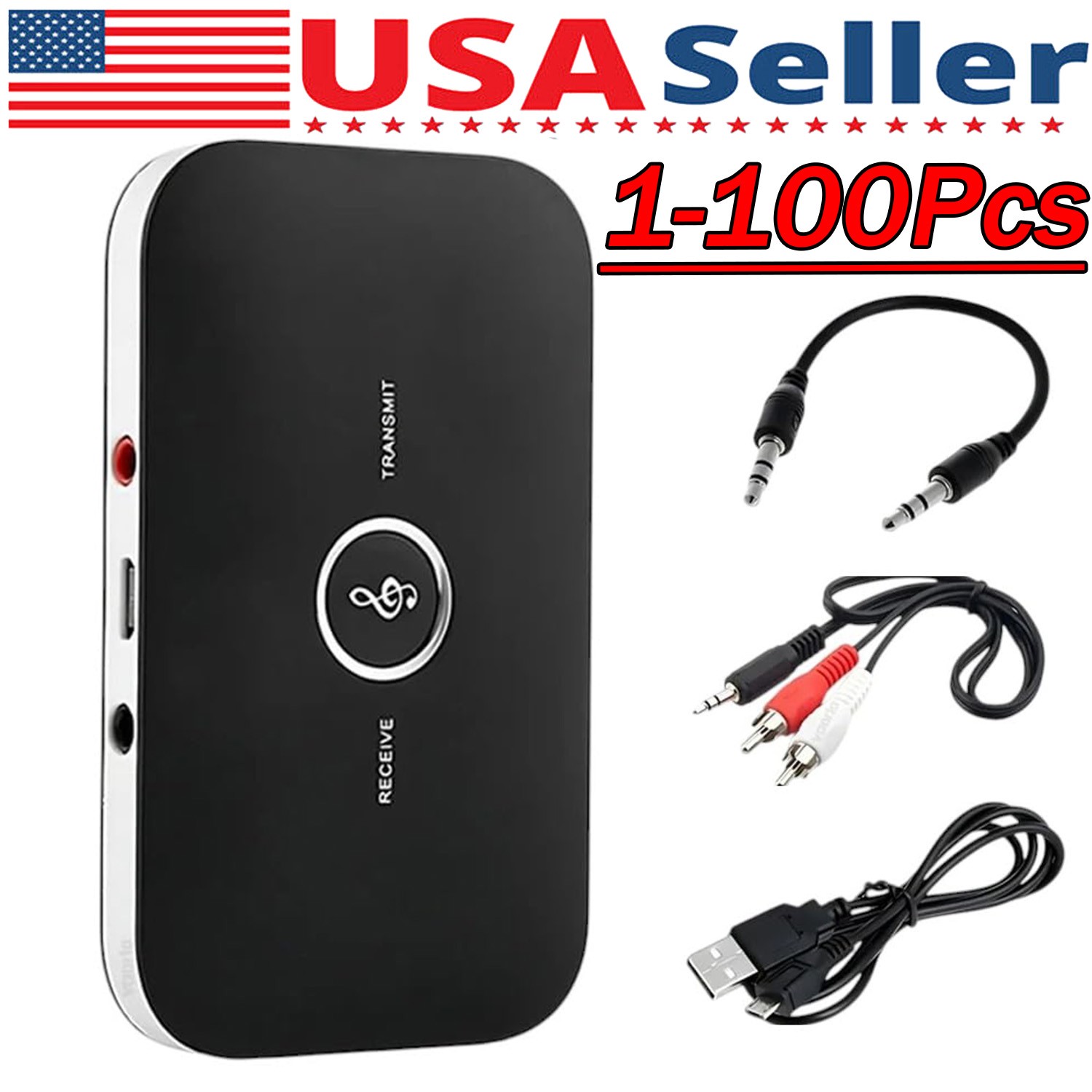 Bluetooth Transmitter & Receiver Wireless Adapter For Home stereos/speakers Lot