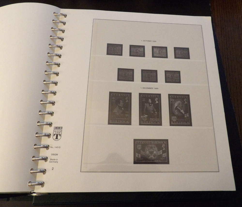 GUERNSEY LINDNER STAMP ALBUM 1969-1994 HINGELESS SEE DESCRIPTION
