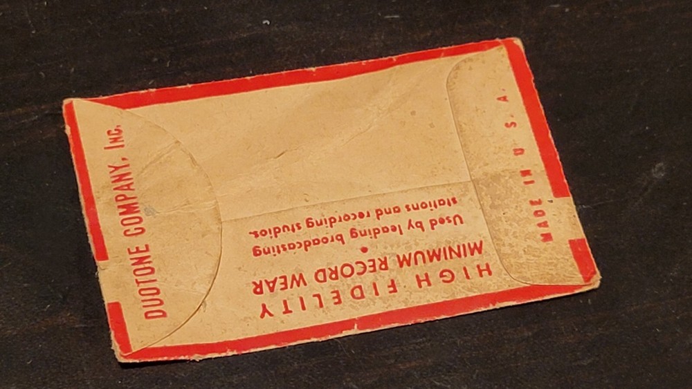 Duotone Gramophone phonograph needle packet - empty