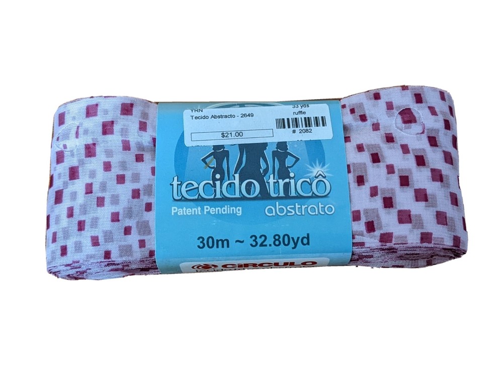 Circulo Tecido Trico Ruffle Ribbon - Abstrato patterns