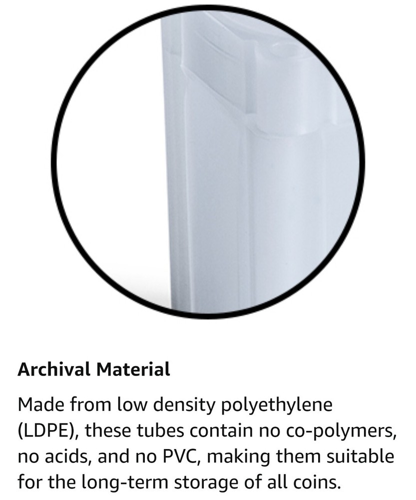 Lighthouse - Square Coin Tubes - Convenient Push Top, Virtually Unbreakable,...