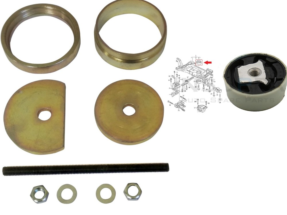 VW Audi Engine Mount Subframe Removal Install Puller Bush Pendulum Dog Bone Tool