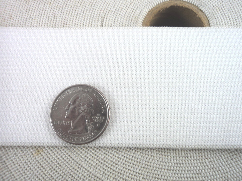 5 (+) Yards Sewing Elastic 2" White CUT TO WIDTH