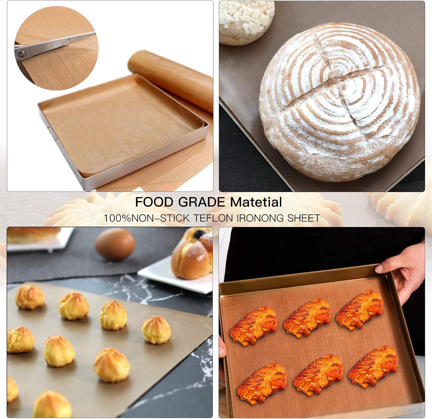 3 Pack Teflon Sheet for Heat Press, 12" X 16" Heat Transfer Paper for T Shirts H