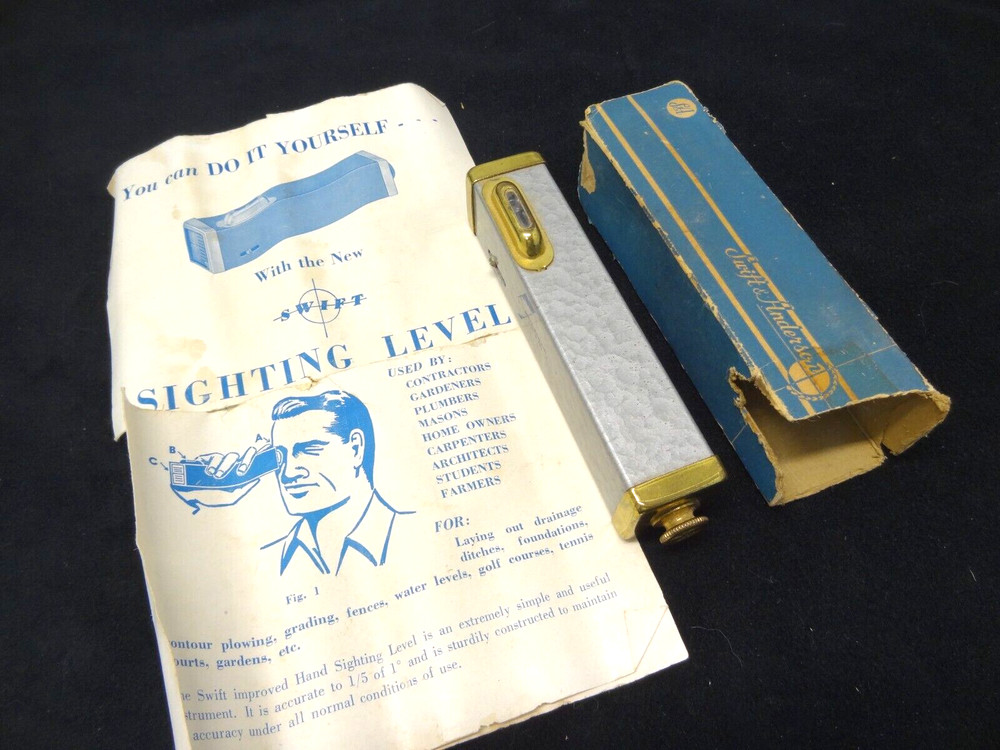 Vintage Swift & Andersen Sighting Level with Box and Instructions