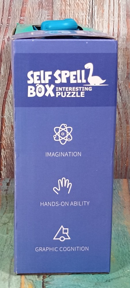 Dinosaur Self Spell Box Interesting Puzzle - NEW