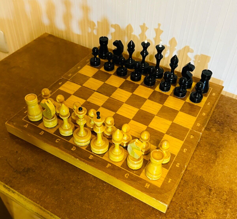 Vintage soviet Chess Wood ussr