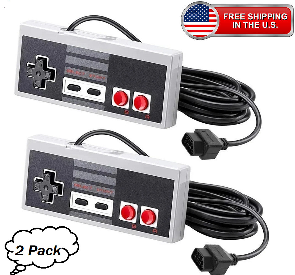 2X NES Wired Gamepad for Nintendo Classic Edition Console Game Controller Remote