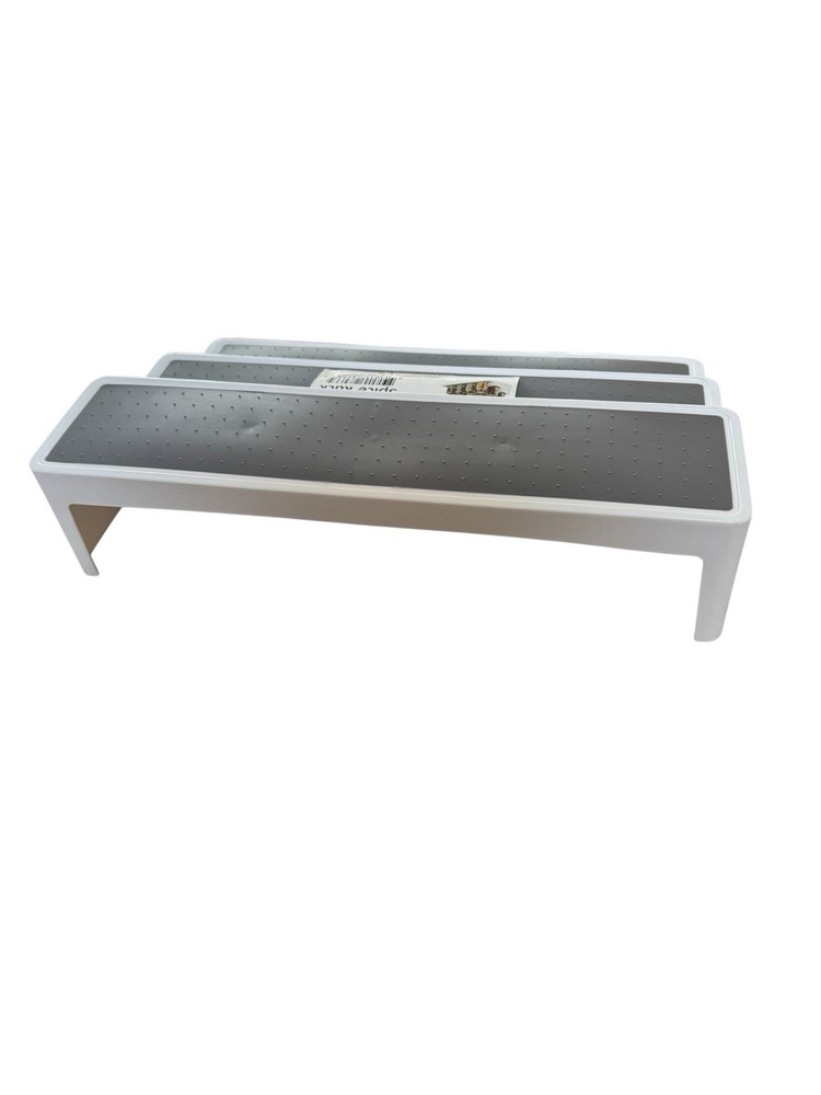 Plastic 3 Tier Organizer Spice Rack White And Gray