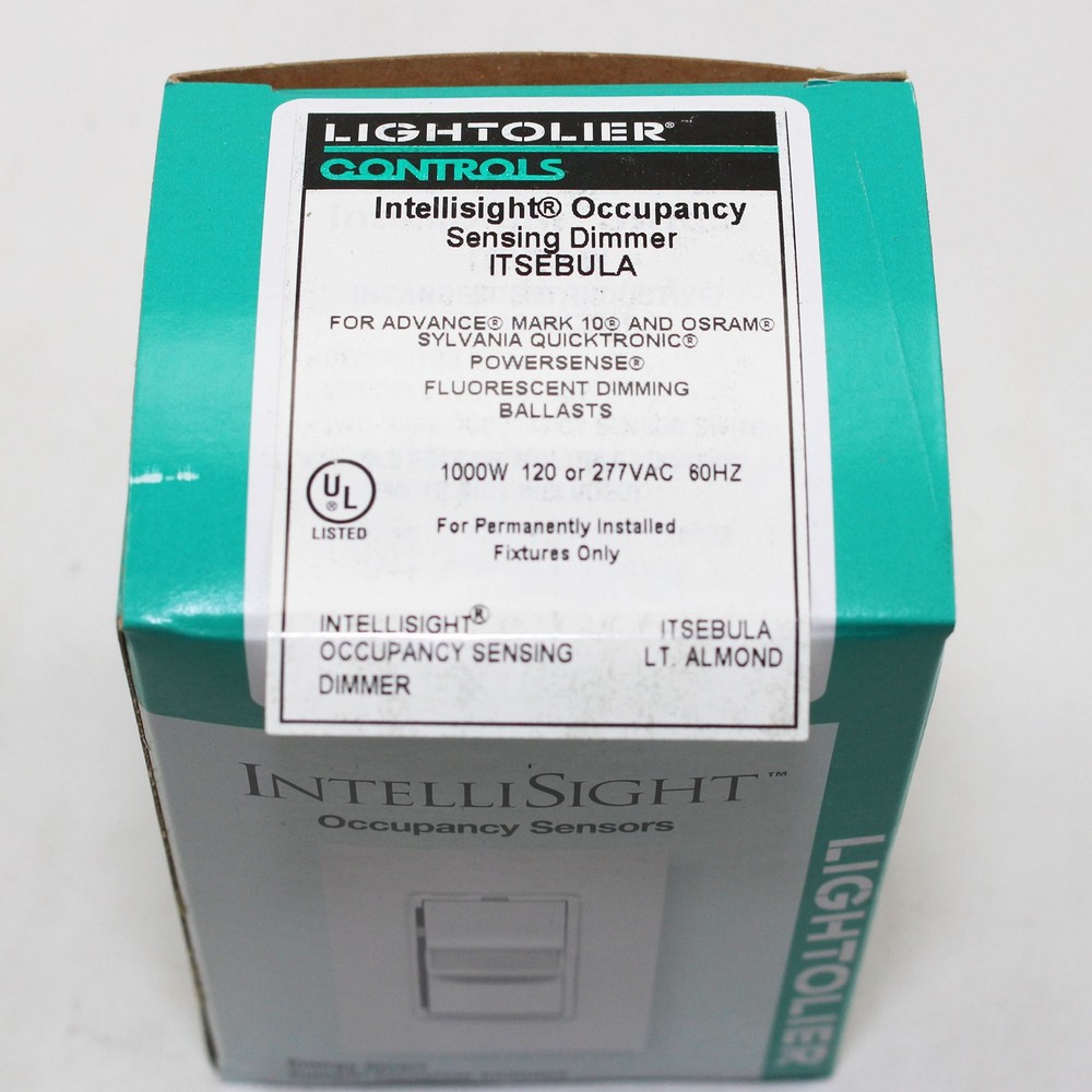 LIGHTOLIER ITSEBULA INTELLISIGHT OCCUPANCY SENSING DIMMER SWITCH 120/277V, WHITE