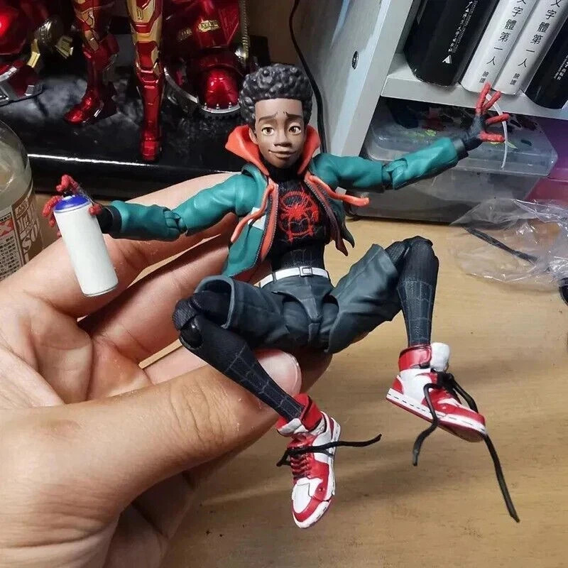 Spider-Man Action Figure Miles Morales Into The Spider Verse Toy Gift With Box*