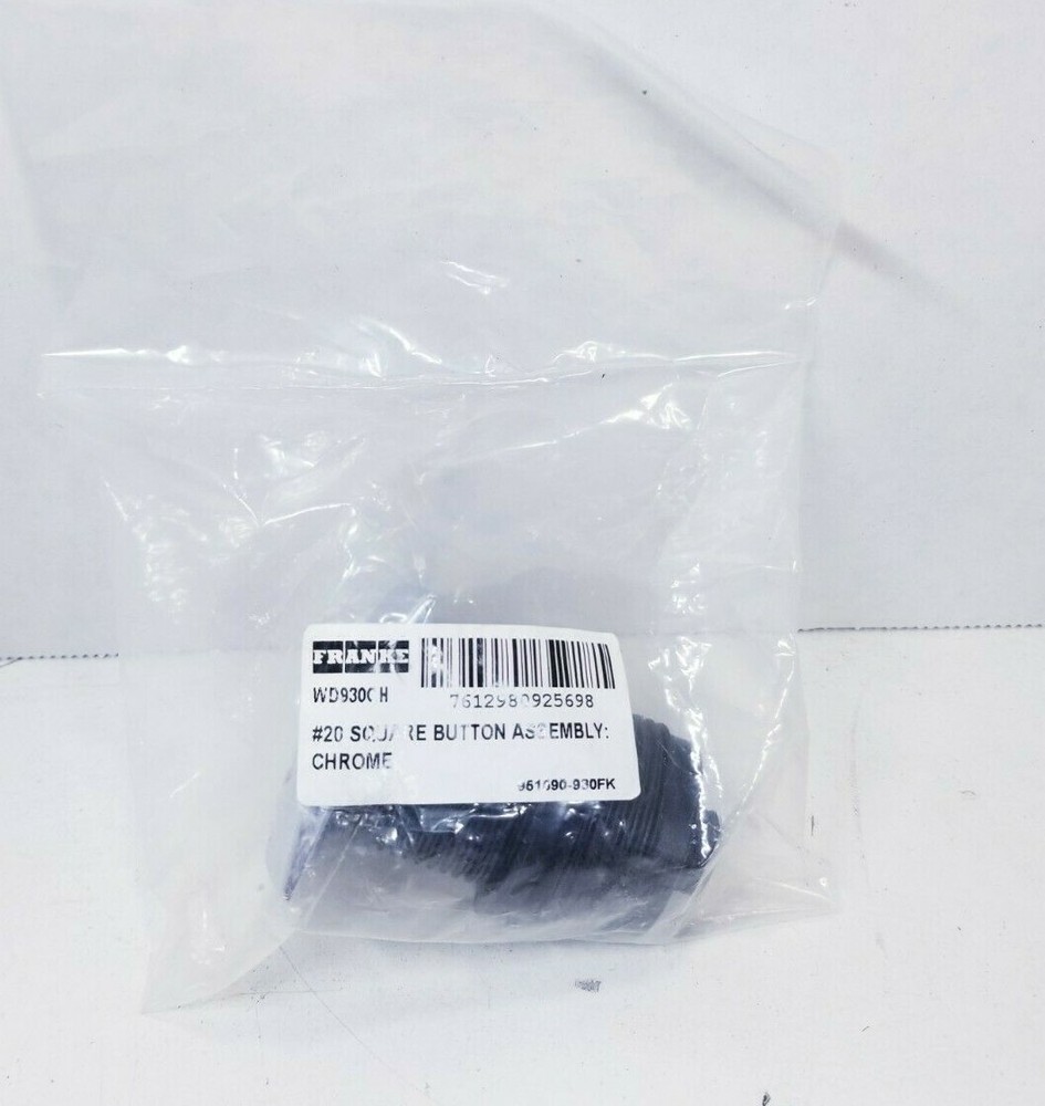 Franke - WD930CH - #20 SQUARE BUTTON ASSEMBLY: CHROME - Waste Diposer Square...
