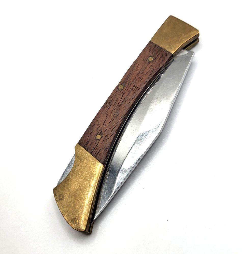Vintage Brass Wood Knife 4in