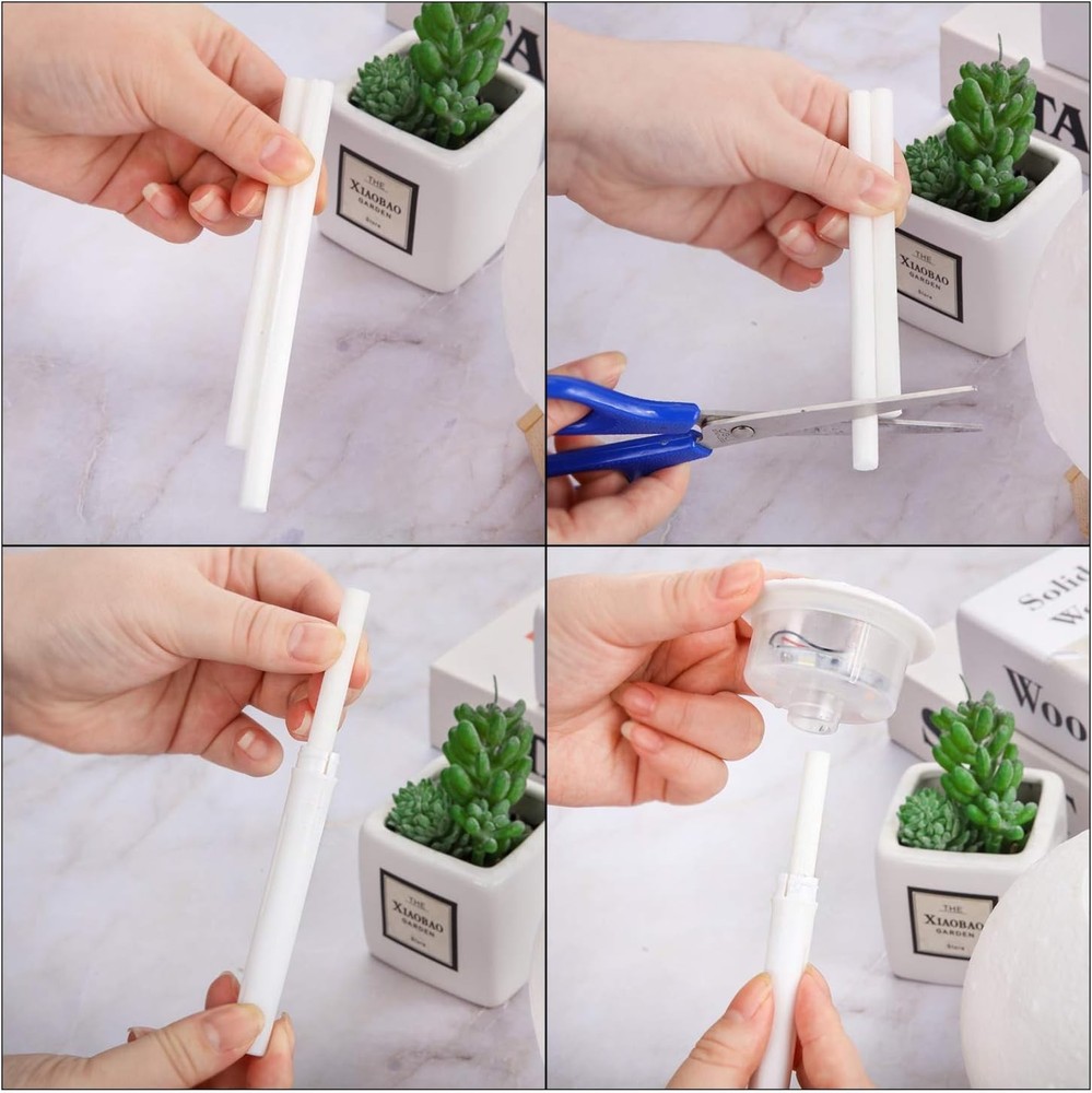 Pure Cotton 24 Pcs Humidifier Filter Sticks - Custom Length for Diffusers