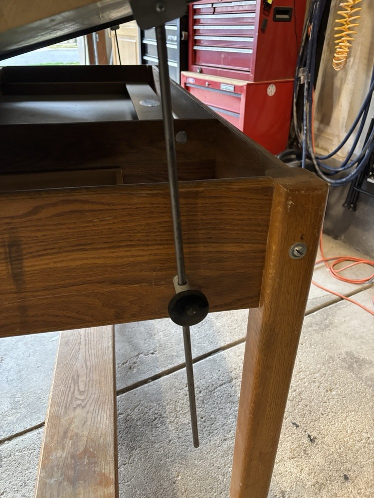 Mayline vintage Drafting Table 4 Post Solid Oak-wood