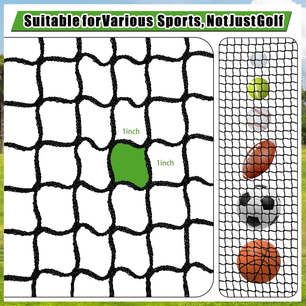 Golf Practice Net, 10 x 20 Ft Golf Hitting Nets Heavy Duty Nylon Golf Netting...