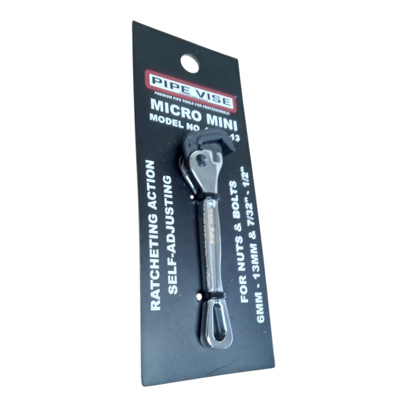 PipeVise SW78-13 Micro Mini Keychain Size Nuts and Bolts Wrench Self Adjusting