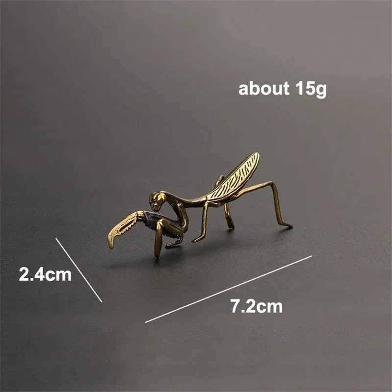 Metal Animal Ornament Home Vintage Brass Mantis Figurine Decor Fashion Gift