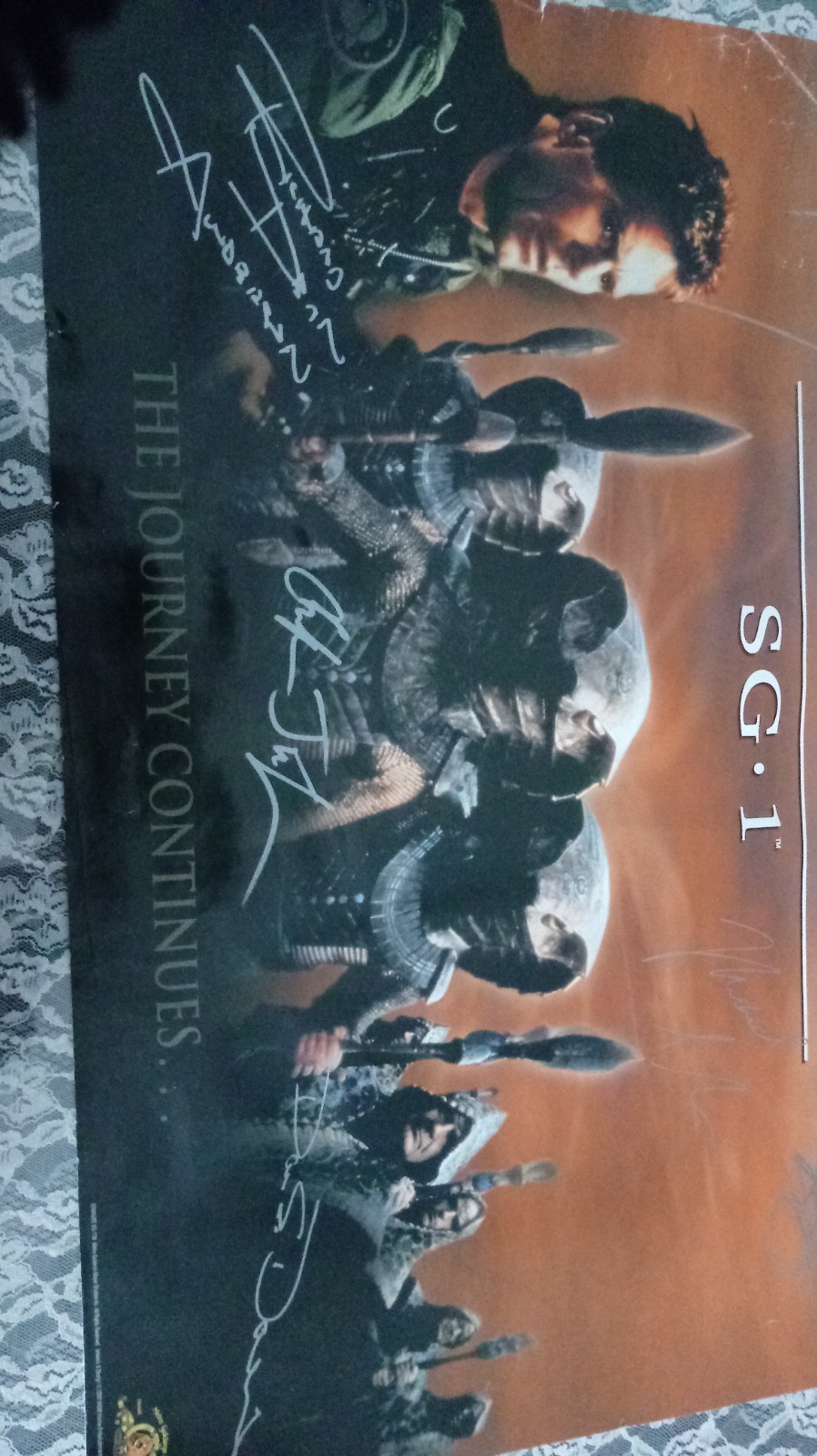 CAST SIGNED Stargate SG-1 Poster RARE 2000 MGM Home Entertainment AUTOGRAPHED