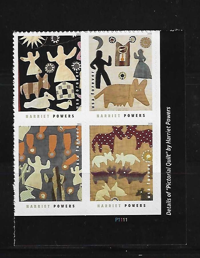 US Harriet Powers Forever Stamp Plate Block of 4 Scott #6058-6061
