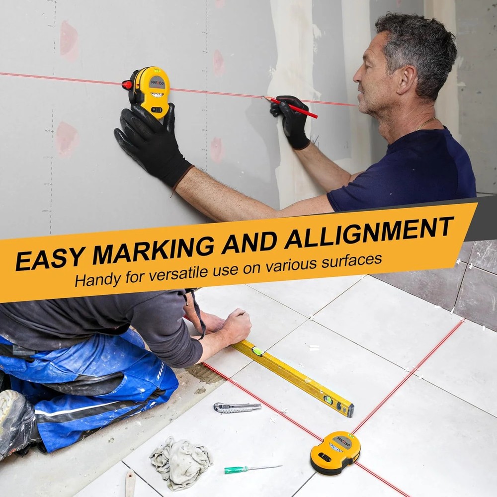 Multi Surface Laser Level LED Light Vial, 30Ft Horizontal & Vertical Lin