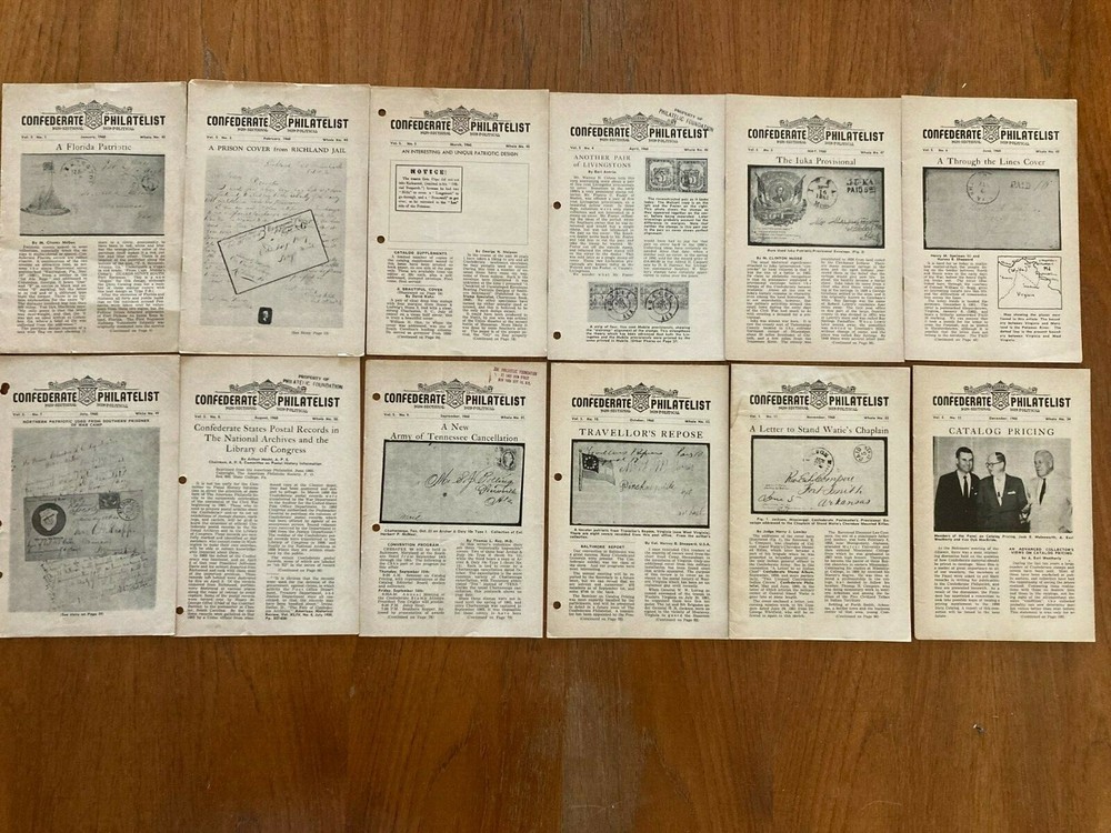 The Confederate Philatelist - Journal of The Confederate Stamp Alliance Year Set