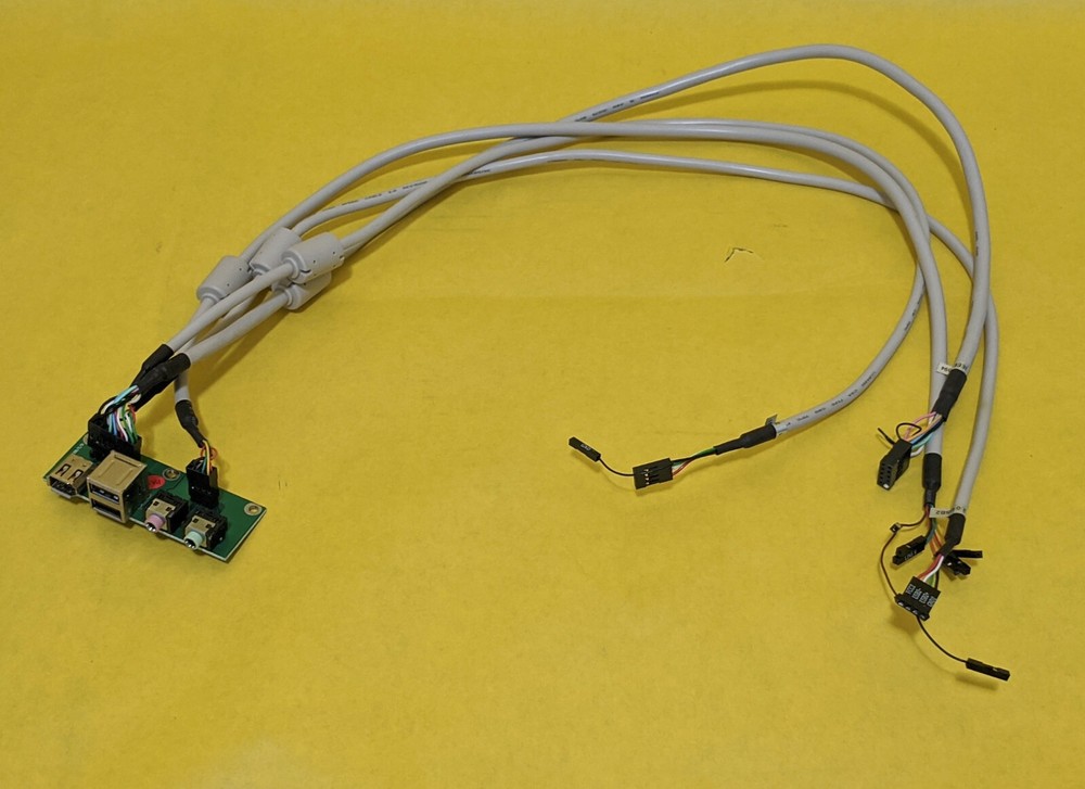 PC Tower Case Front Panel PCB Port Assembly: 2x USB 2.0/Audio/MIC/Firewire Cable