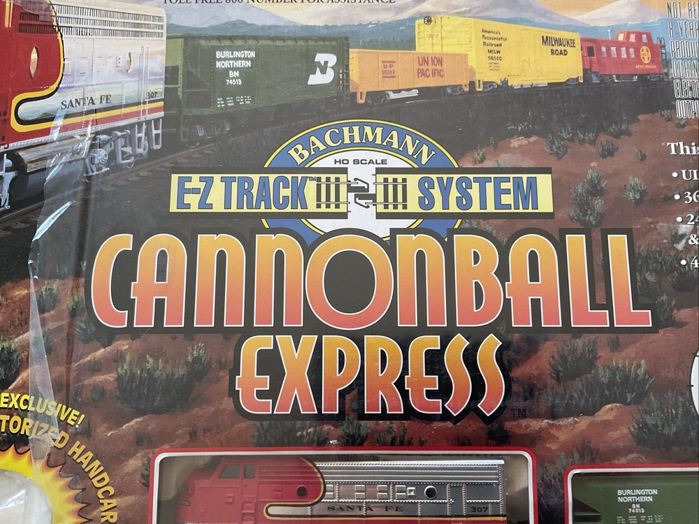 Bachmann Cannonball Express HO Scale Train Set 1995 Lightly Used