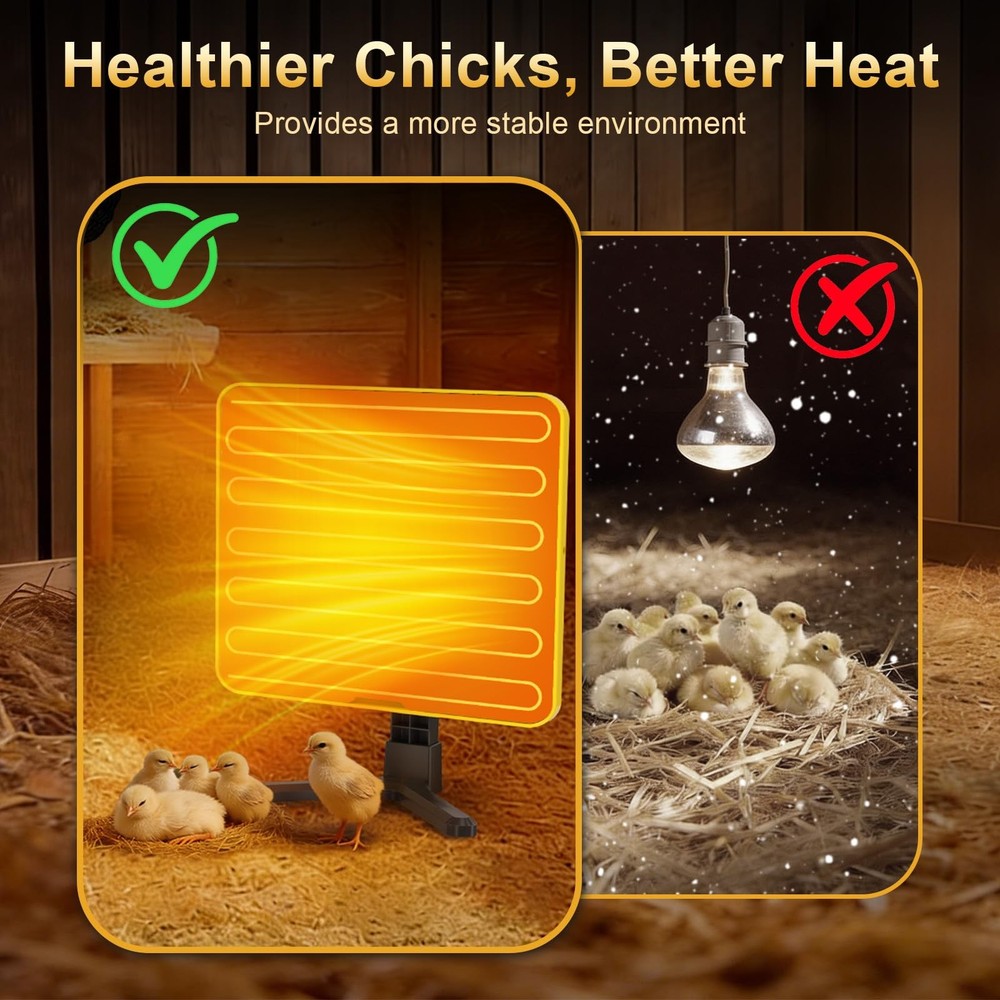 Chick Brooder Plate Adjustable Chicken Heater Radiant Heat Panel for Poultry