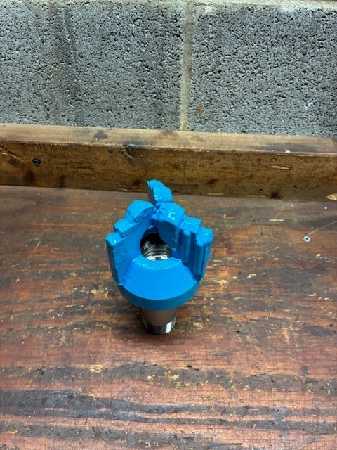 Well Drilling Carbide Drag Bit 3" Diameter with 1" NPT Threads