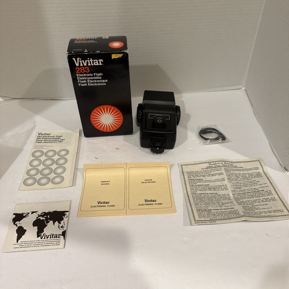 Vivitar Model 283 Electronic Flash - Automatic Thyristor Exposure Control w/ Box