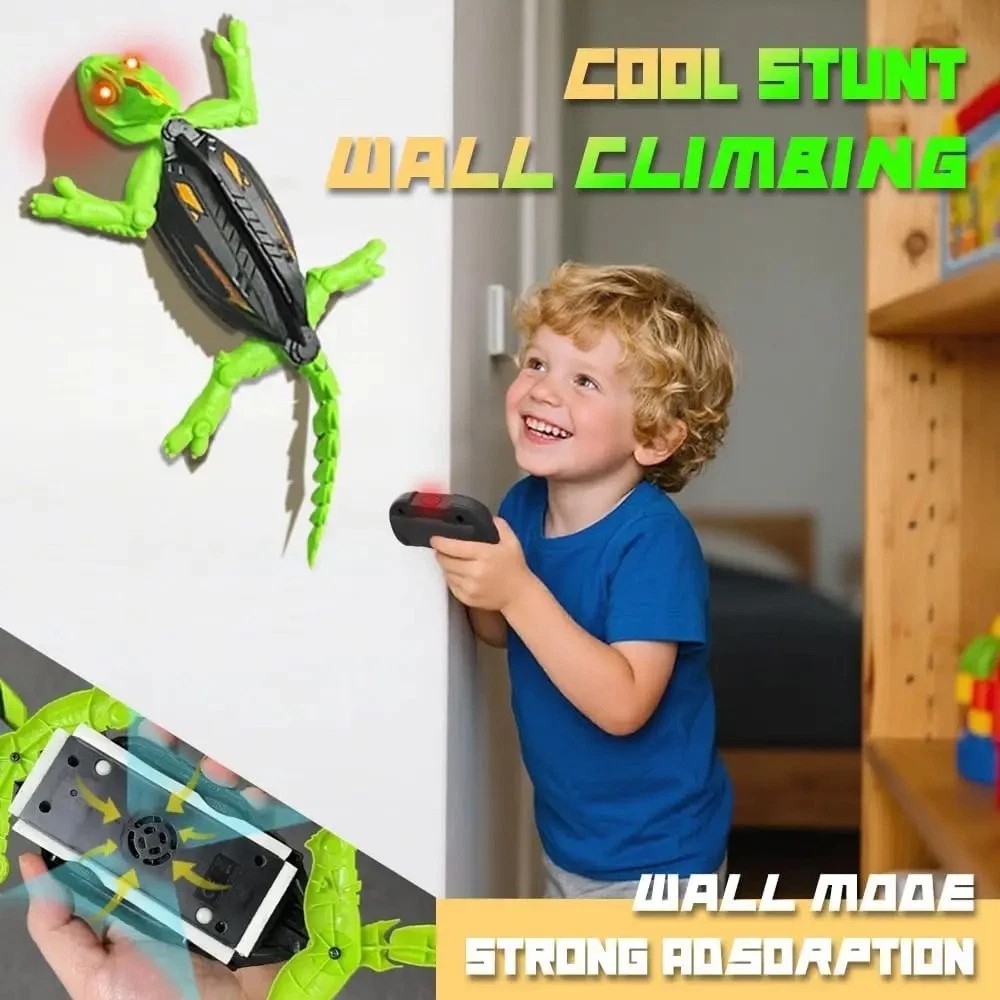 Wall Climbing RC Chameleon Toy for Kids Rechargeable Remote Control Lizard Toy