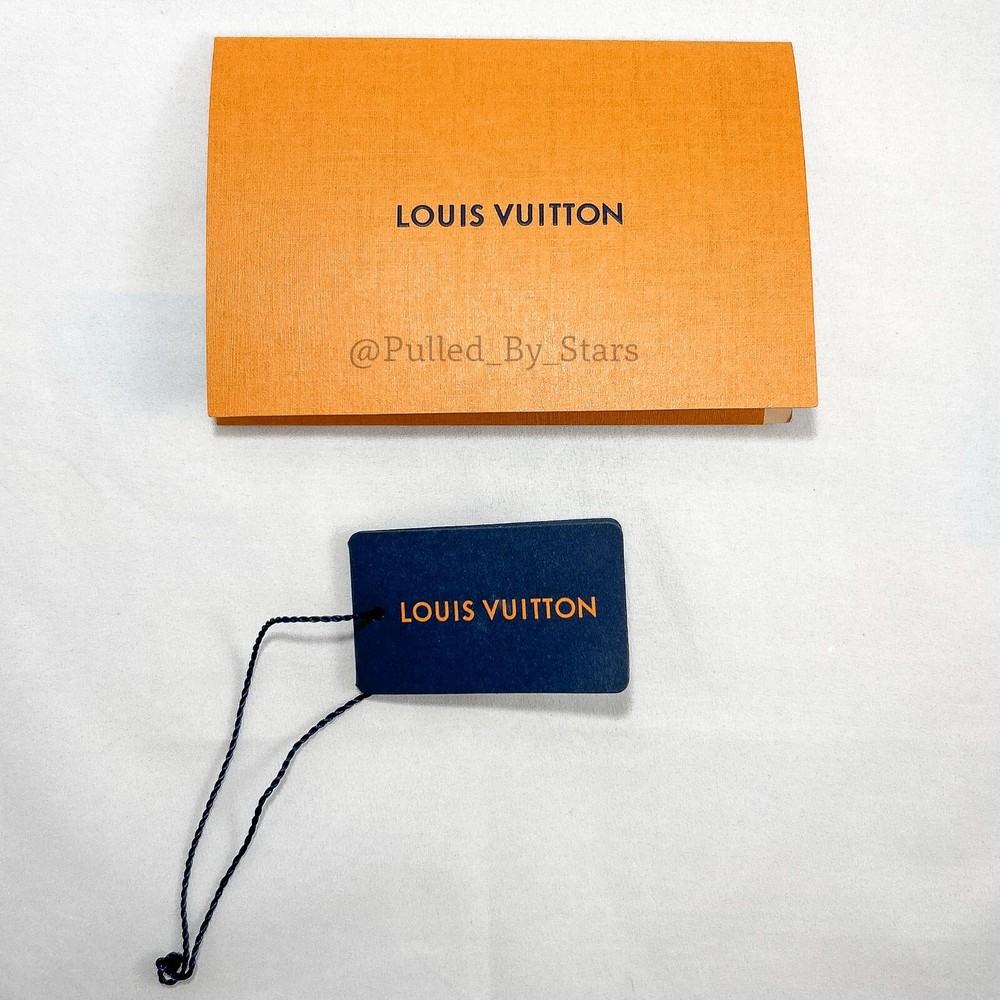 LOUIS VUITTON Medium Orange Pullout Drawer Box (7" x 7" x 2") + Ribbon & Misc.