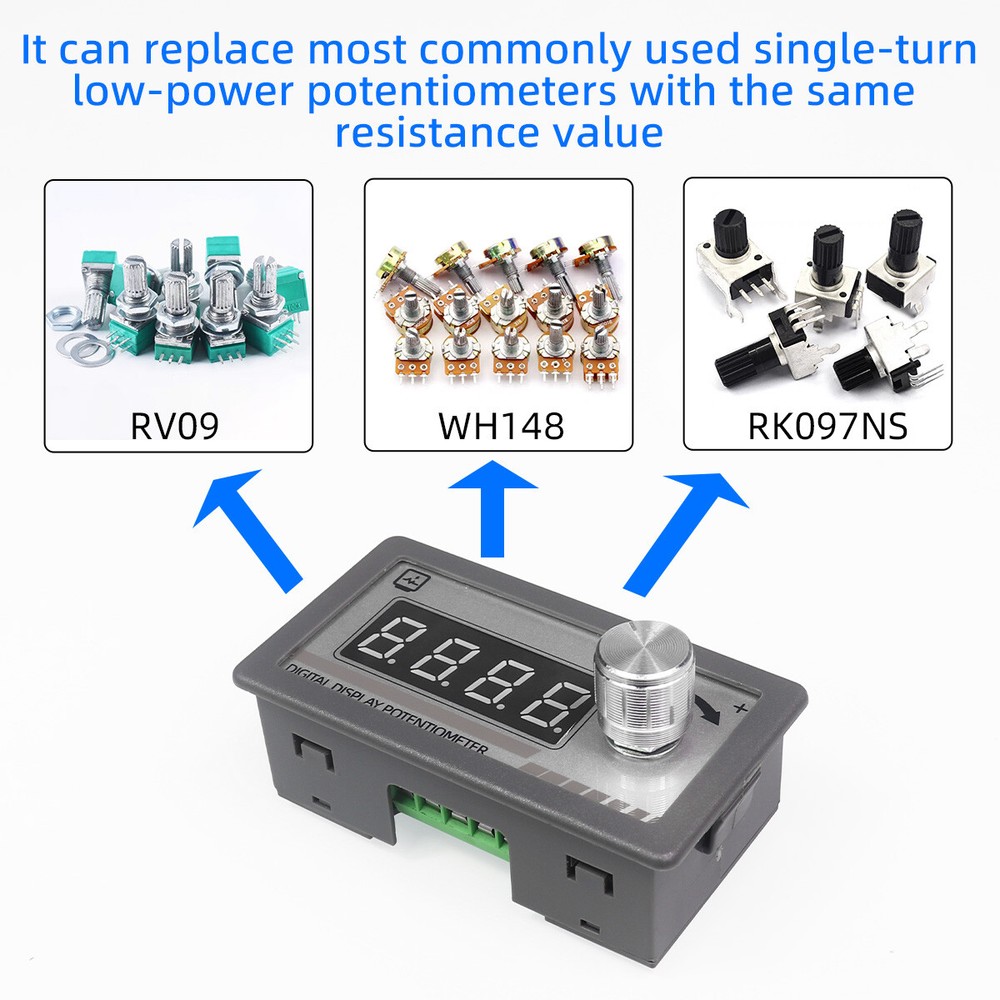 5K 10K 20K 100K Ohm Digital Display Potentiometer Variable Resistor DC 6-30V