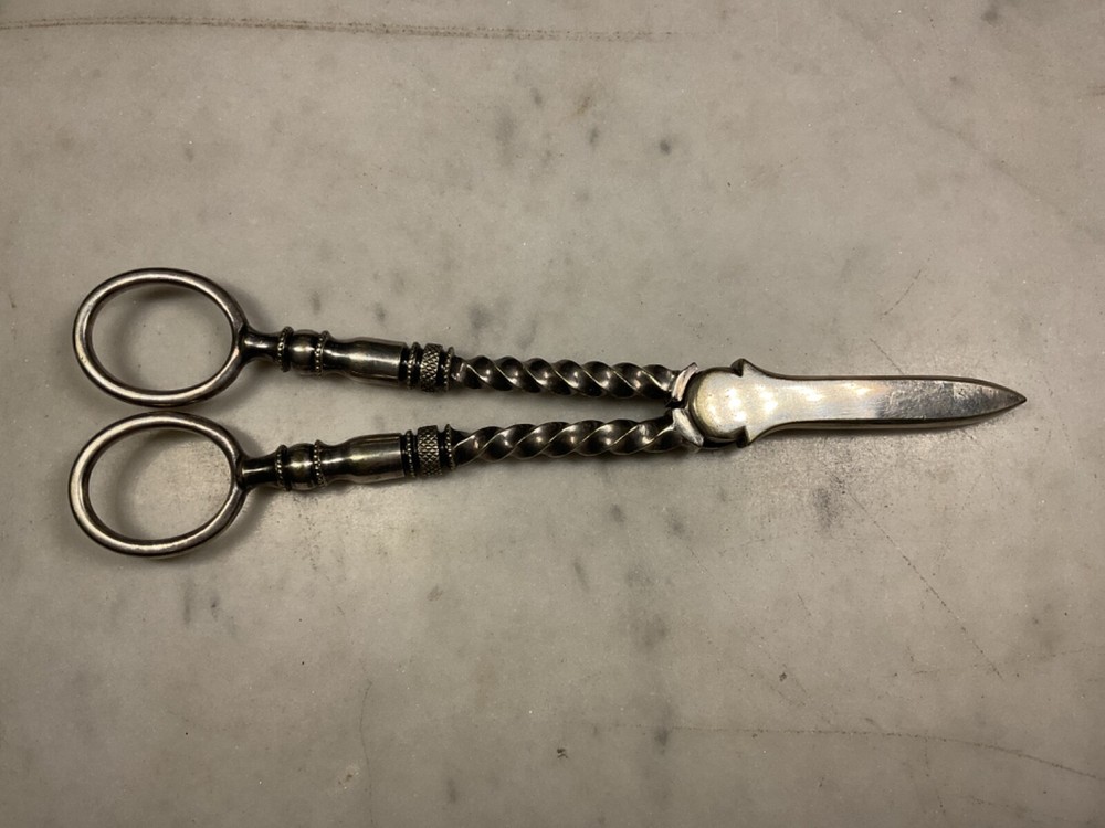 Shears Scissor Silver Plate Grape Shears