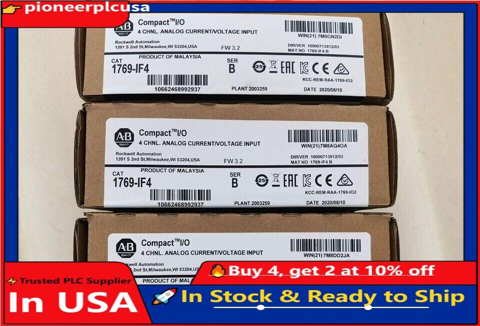 New Sealed AB 1769-IF4 B CompactLogix 4CH Analog Input Module 1769IF4 US