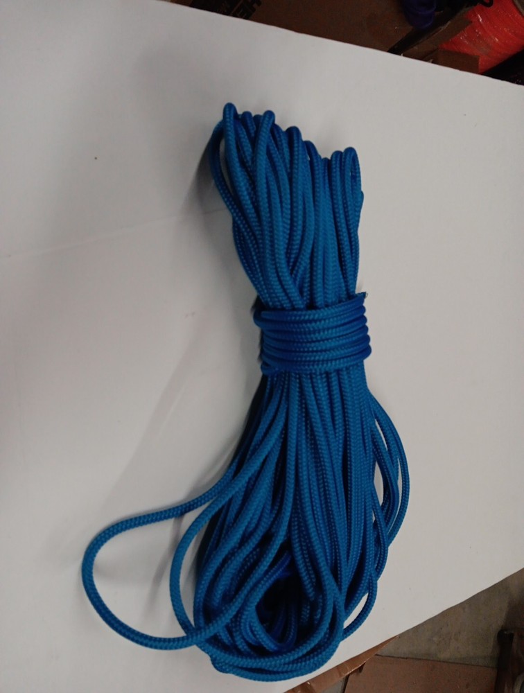 1/4 x 200 ft. Double Braid-Yacht Braid polyester rope. Blue
