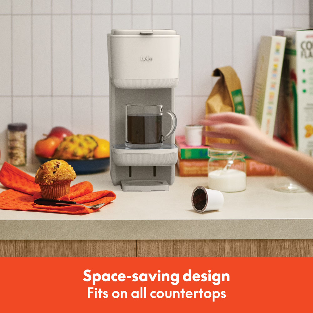 Single Serve Coffee Maker One Cup Pod Brewer Compact Coffee Machine Fast Brew