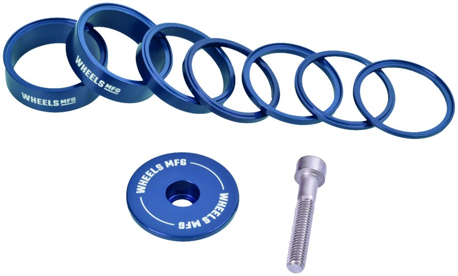 Wheels Manufacturing Blue StackRight Essential Headset Spacer Kit - Precision