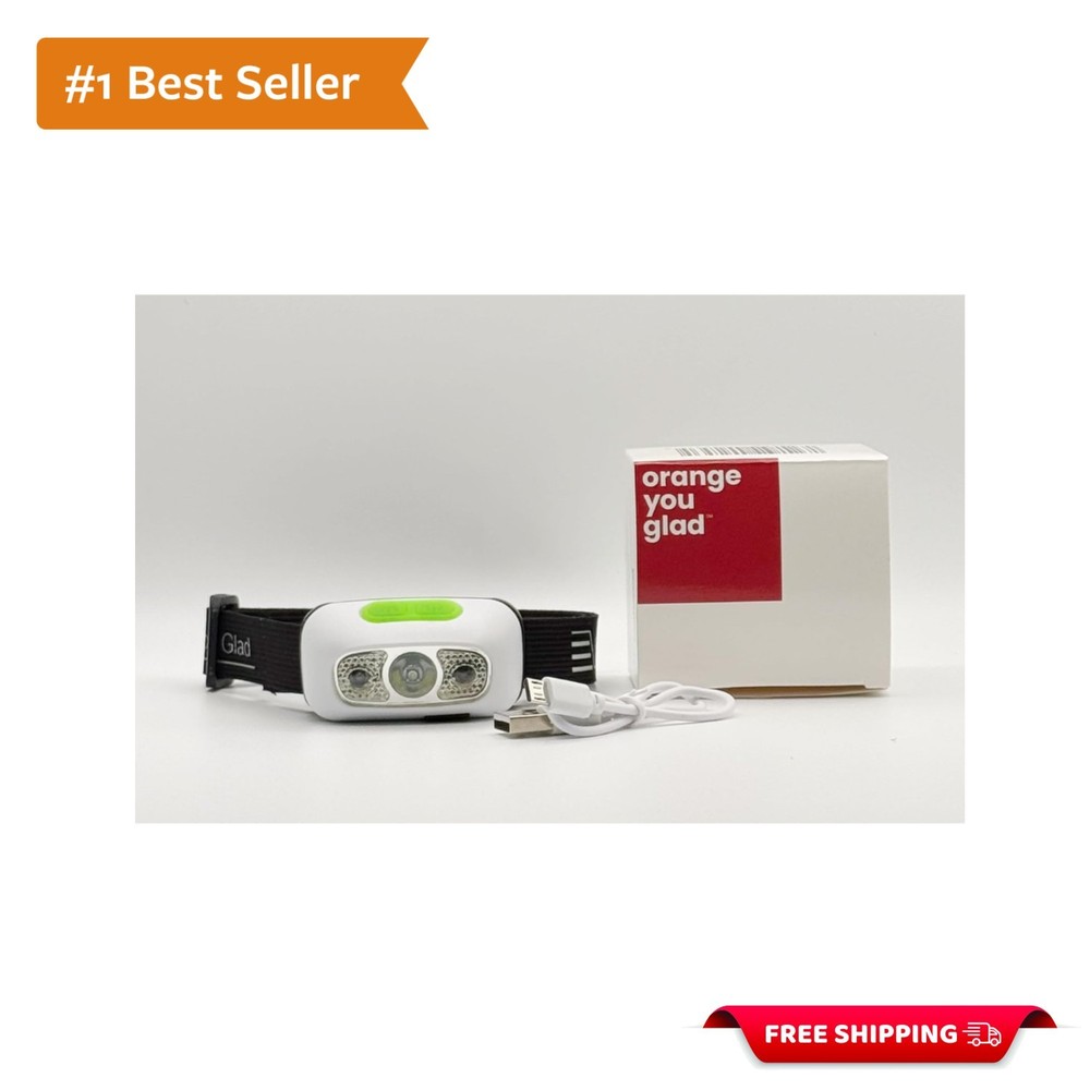 Motion Sensing Rechargeable Headlamp with Adjustable Strap | Perfect for Running