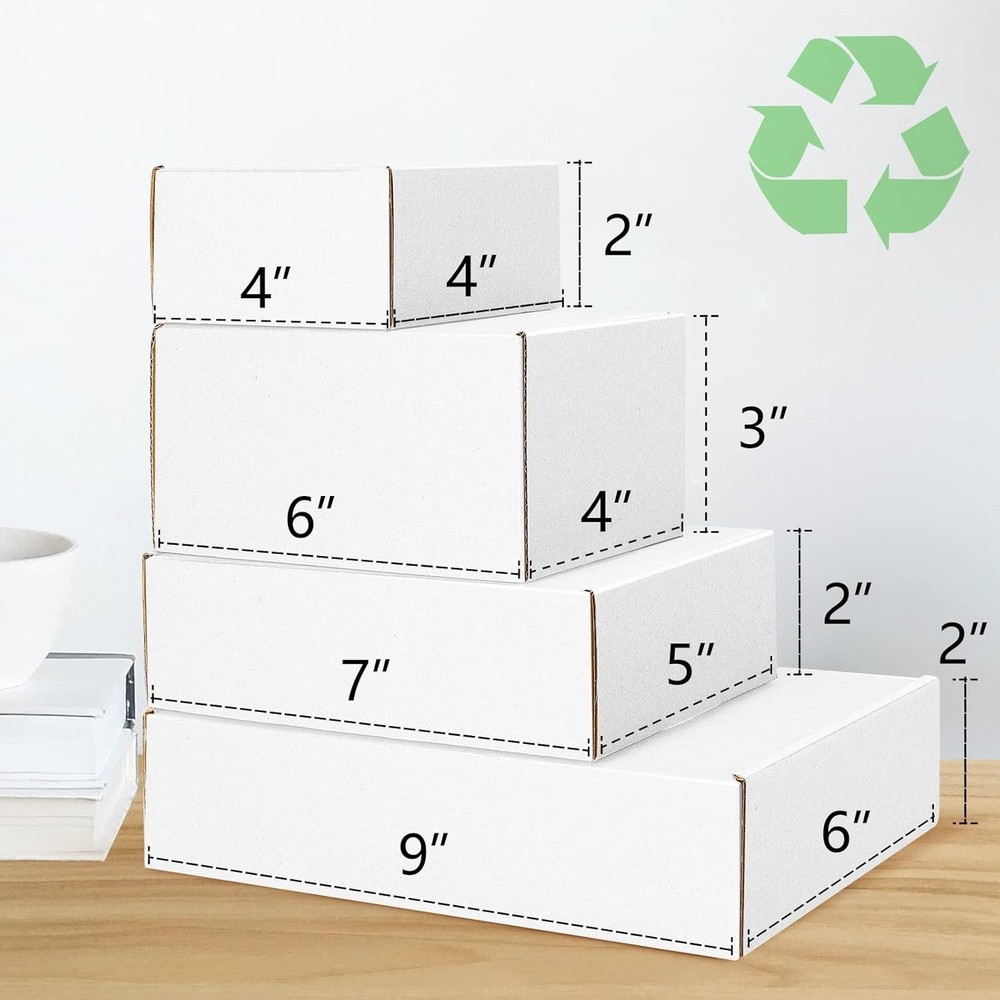 Multipurpose 4x4x2" Corrugated Mailers - 50 Durable Shipping Boxes for All Needs