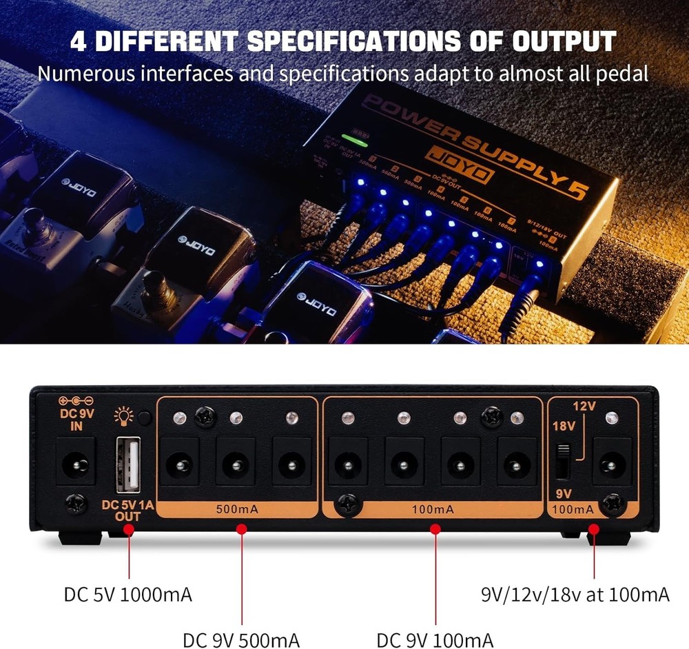 Battery-Powered Guitar Effect Pedal Supply