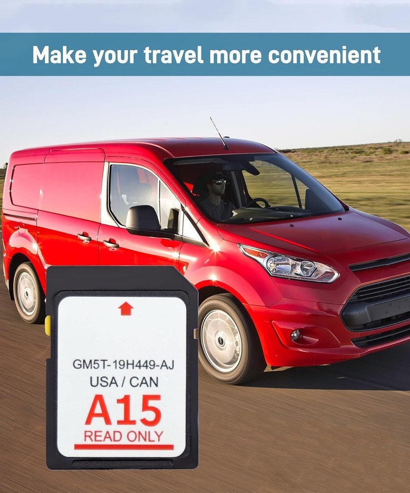 2025 Latest A15 Navigation SD Card Map Compatible with Sync 2 Ford & Black.